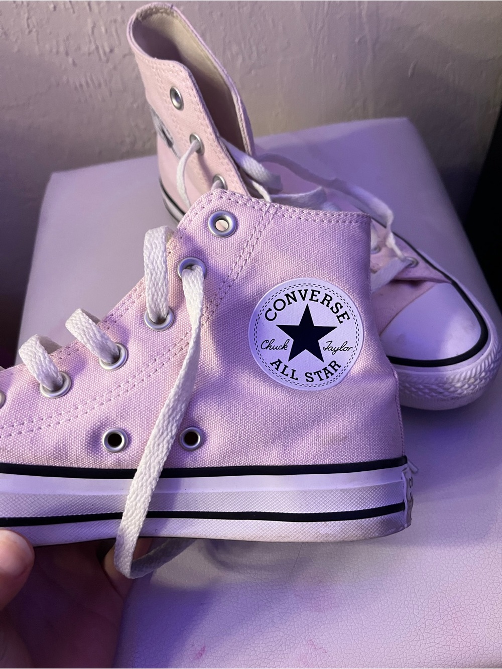 Converse Chuck Taylor All Star High Top Sneakers in Light Pink